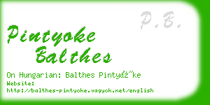 pintyoke balthes business card